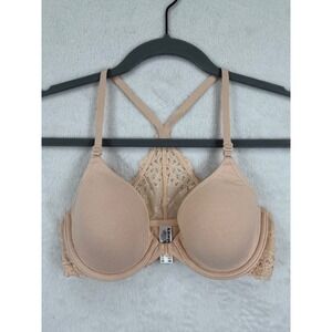 b.tempt'd 32B Bra T‎ Back Lace Racerback Wireless Padded Beige
